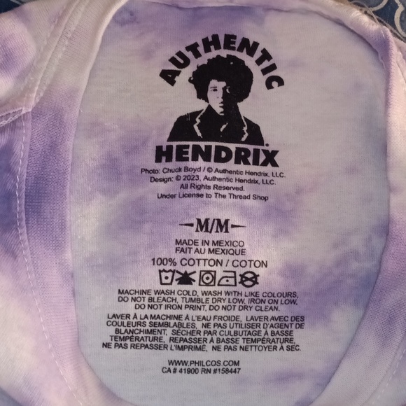 Purple Authentic Jimi Hendrix T-shirt - Picture 3 of 3